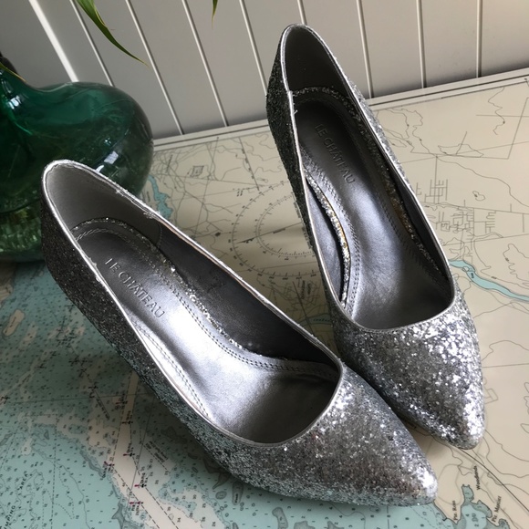 Sparkly Silver Heels by Le Chateau - Picture 4 of 9